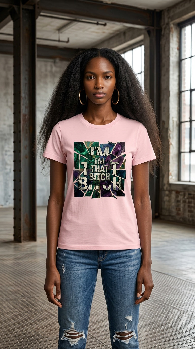 WOMENS 'THAT BITCH!' Essential Bodycon Crewneck TEE
