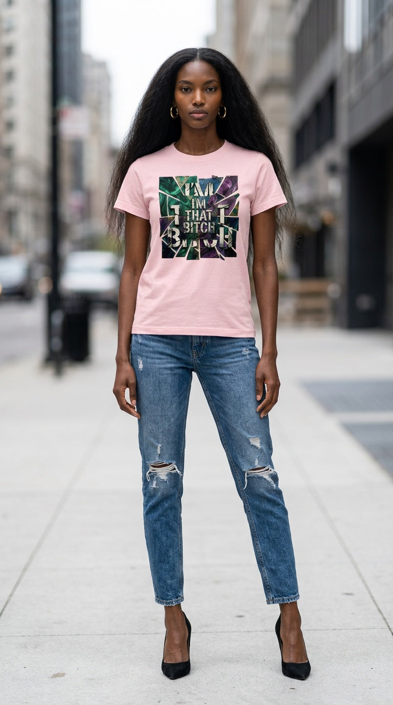WOMENS 'THAT BITCH!' Essential Bodycon Crewneck TEE