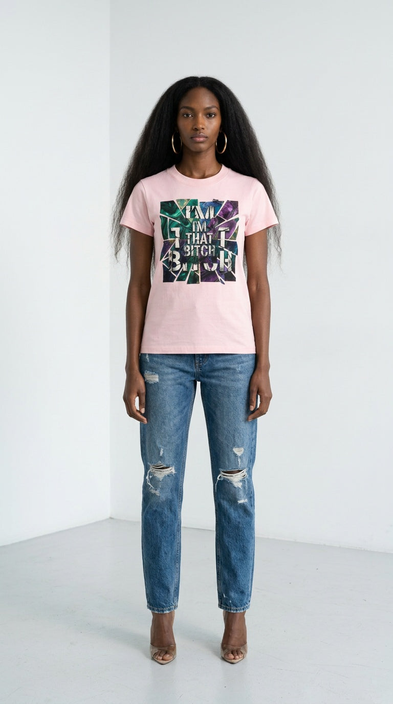 WOMENS 'THAT BITCH!' Essential Bodycon Crewneck TEE