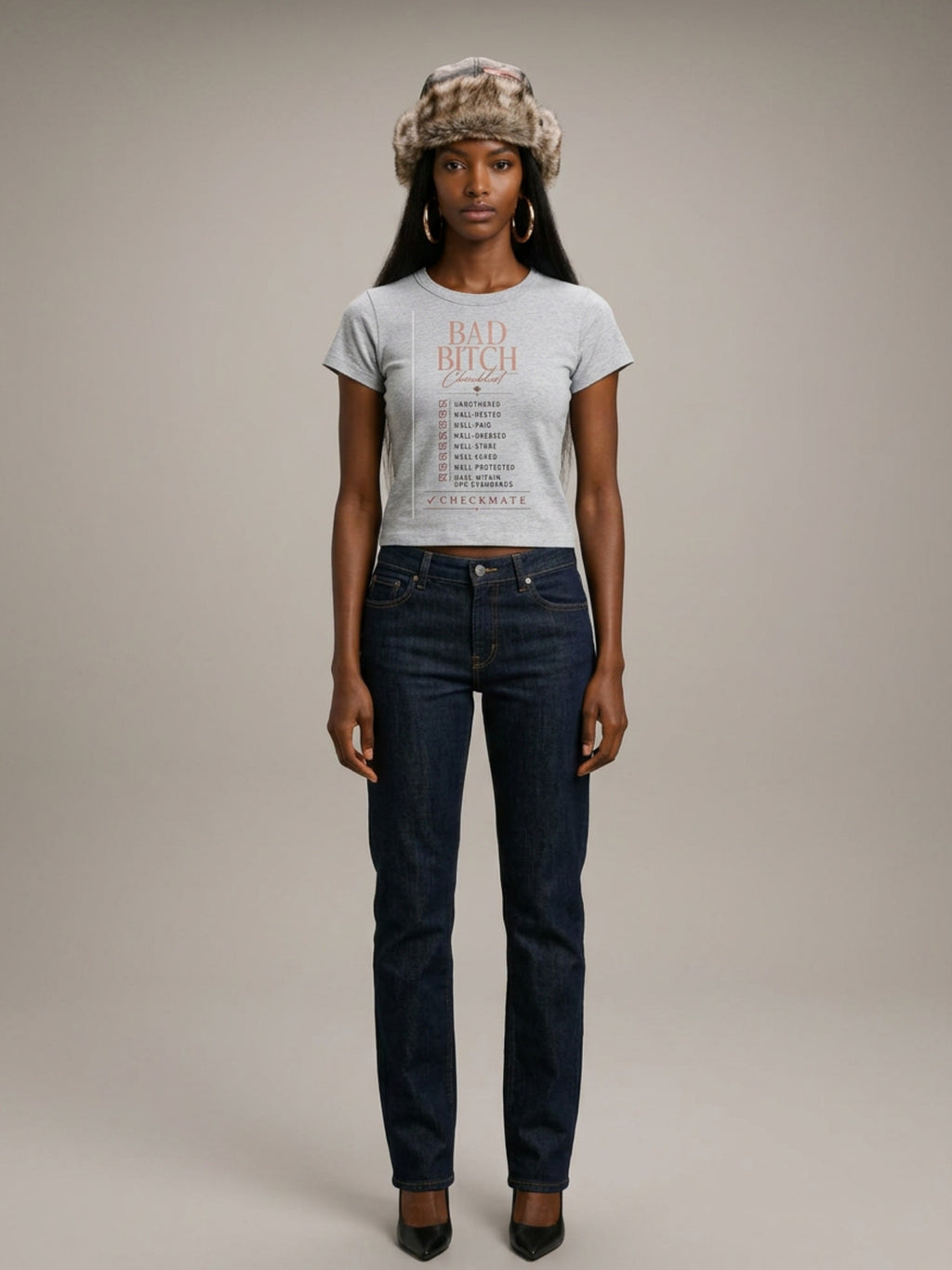 WOMENS 'BAD BITCH'  Cropped TEE
