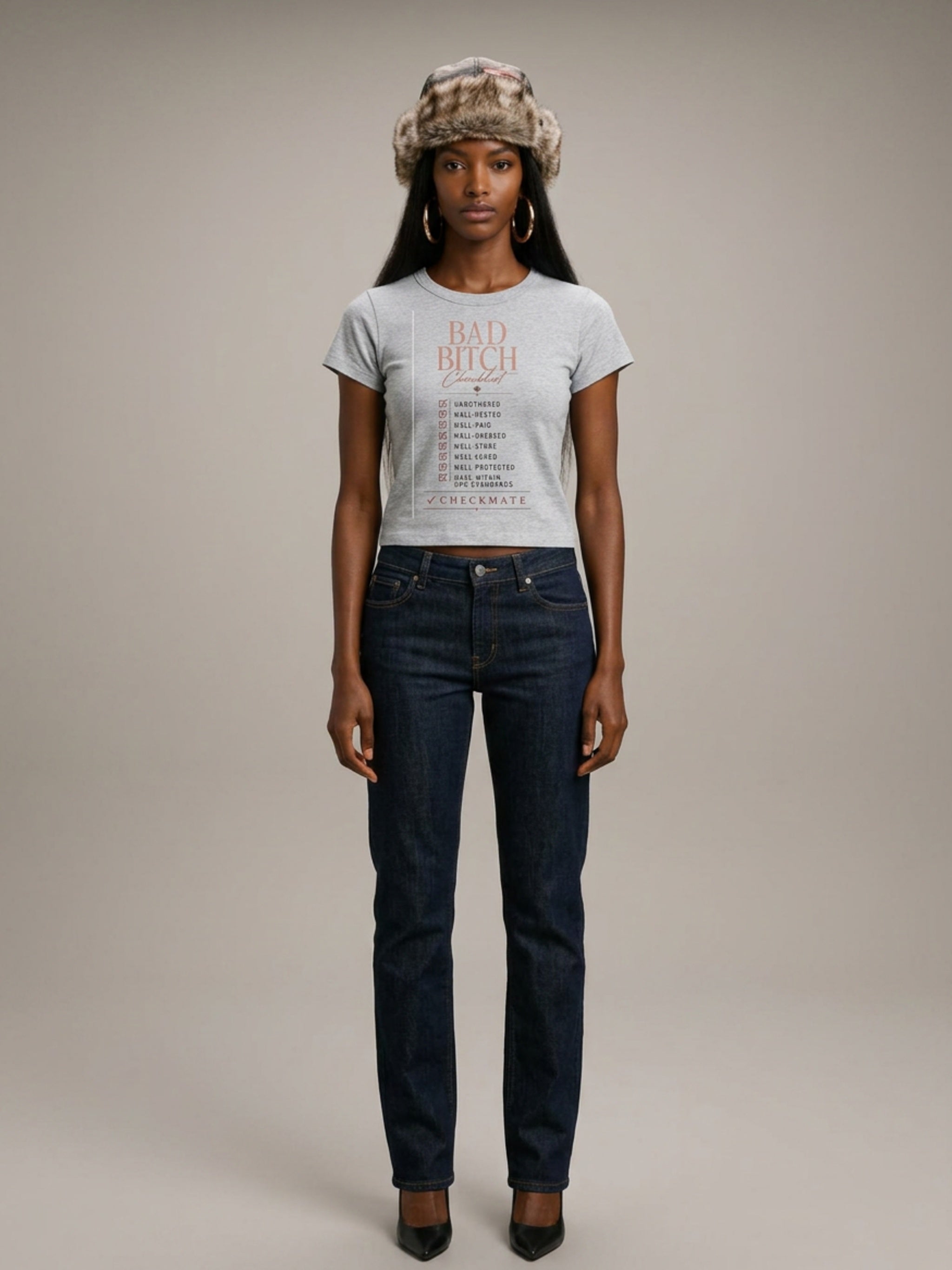 WOMENS 'BAD BITCH'  Cropped TEE