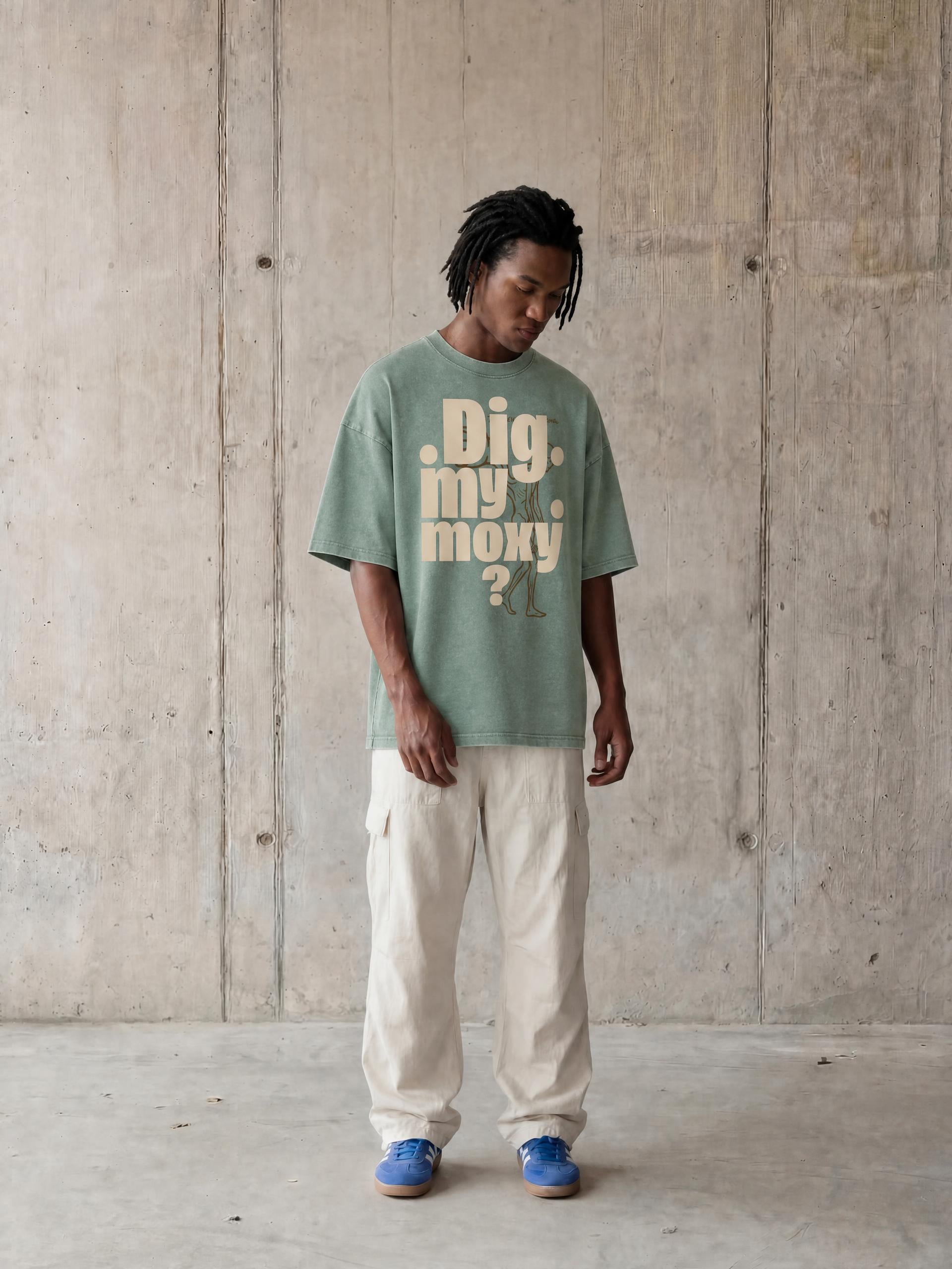 MENS ' DIG MY MOZX 'Snow Washed Oversized Cotton TEE