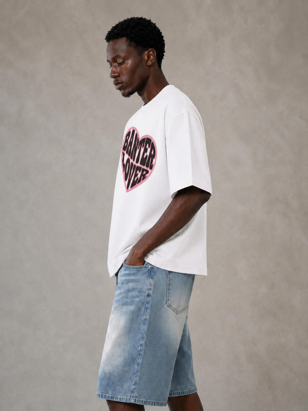 MENS 'BANTER LOVER' Oversized Cotton TEE