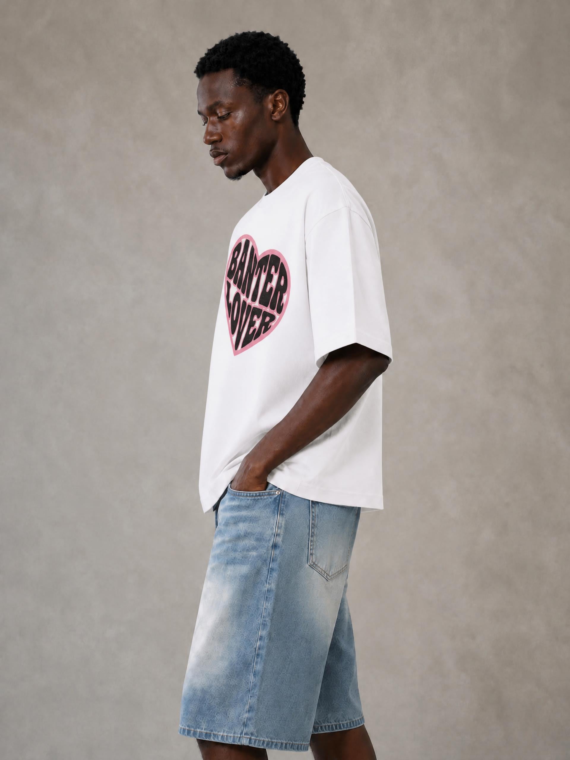 MENS 'BANTER LOVER' Oversized Cotton TEE