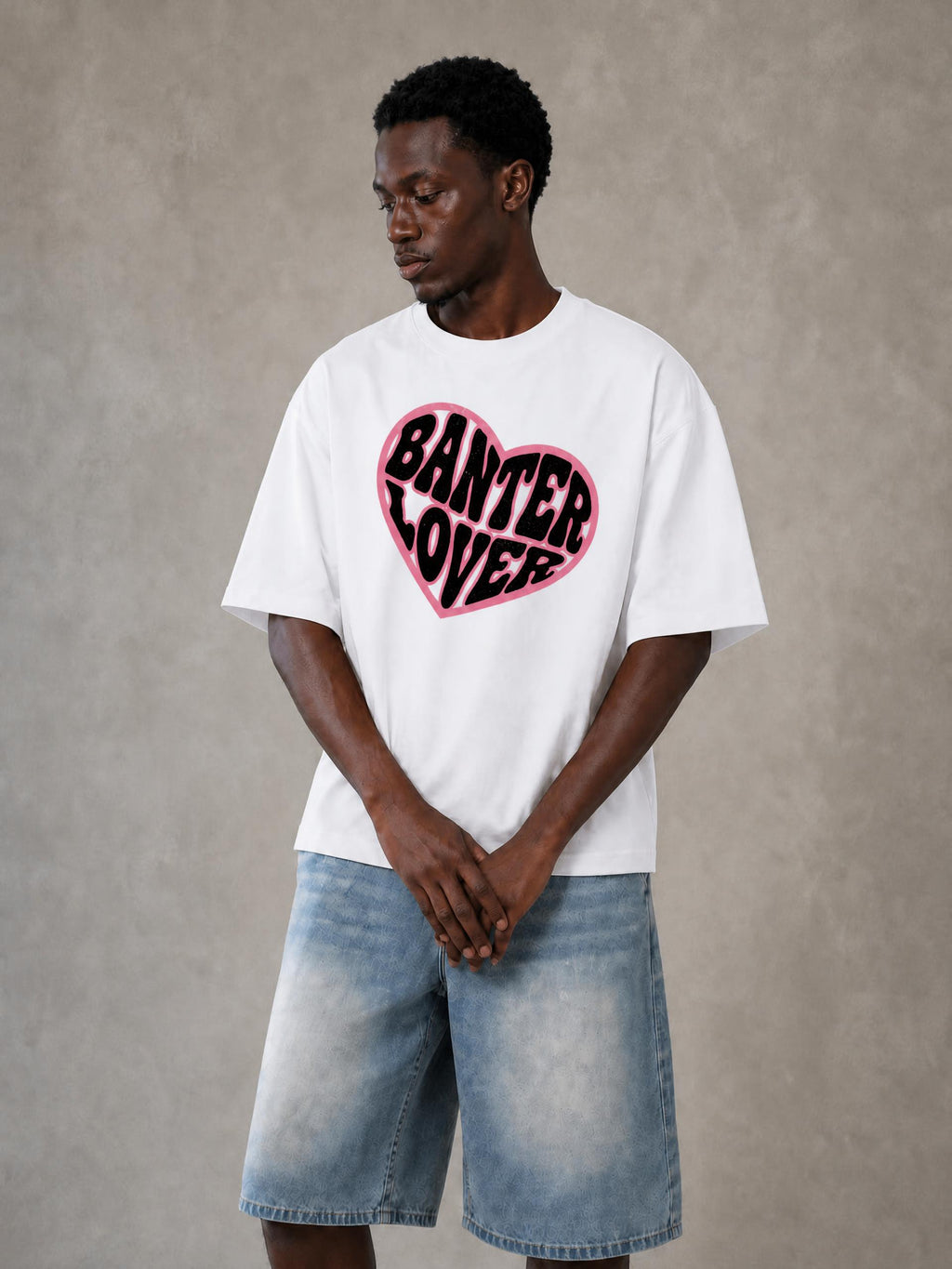 MENS 'BANTER LOVER' Oversized Cotton TEE