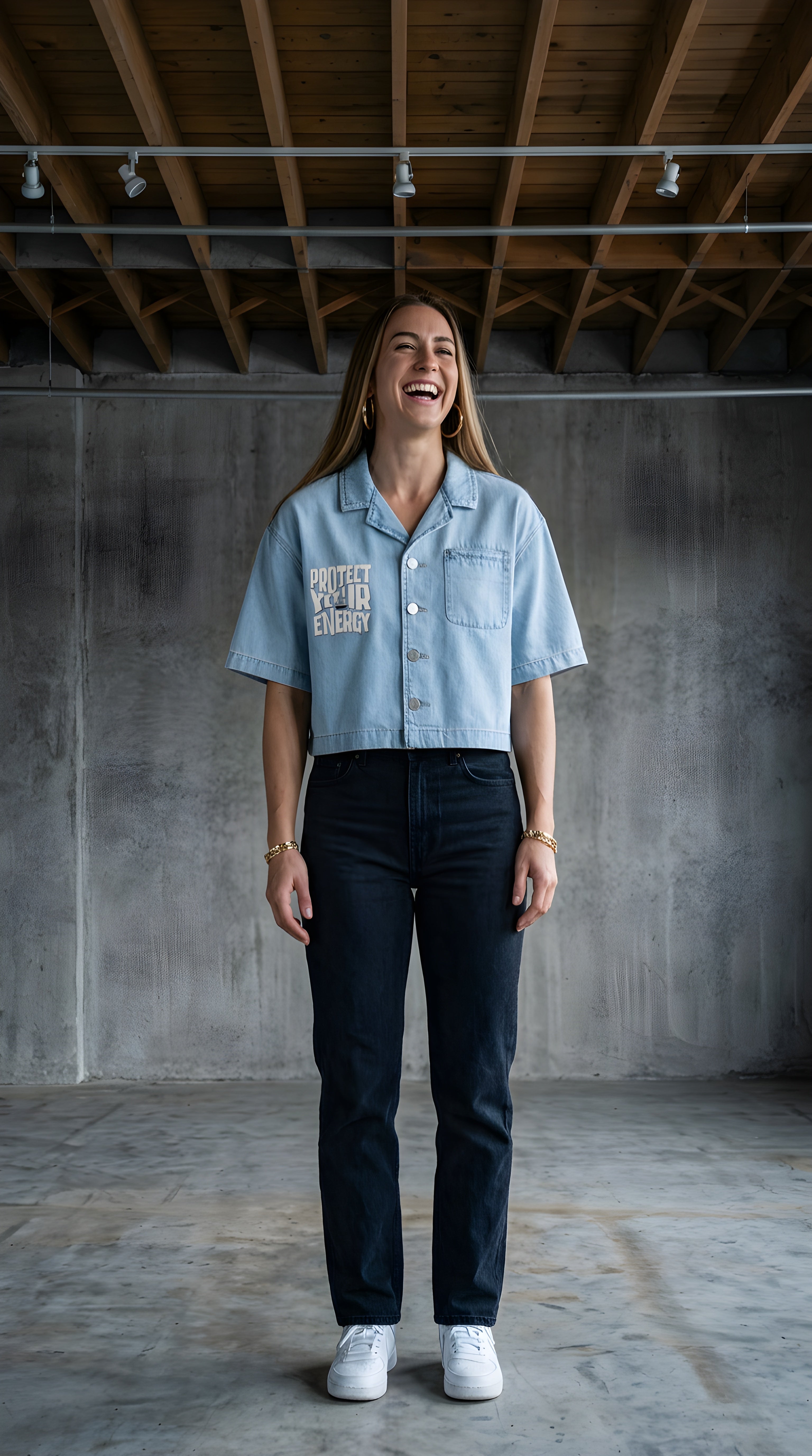 Women's Vintage Wash Boxy Cropped Shirt