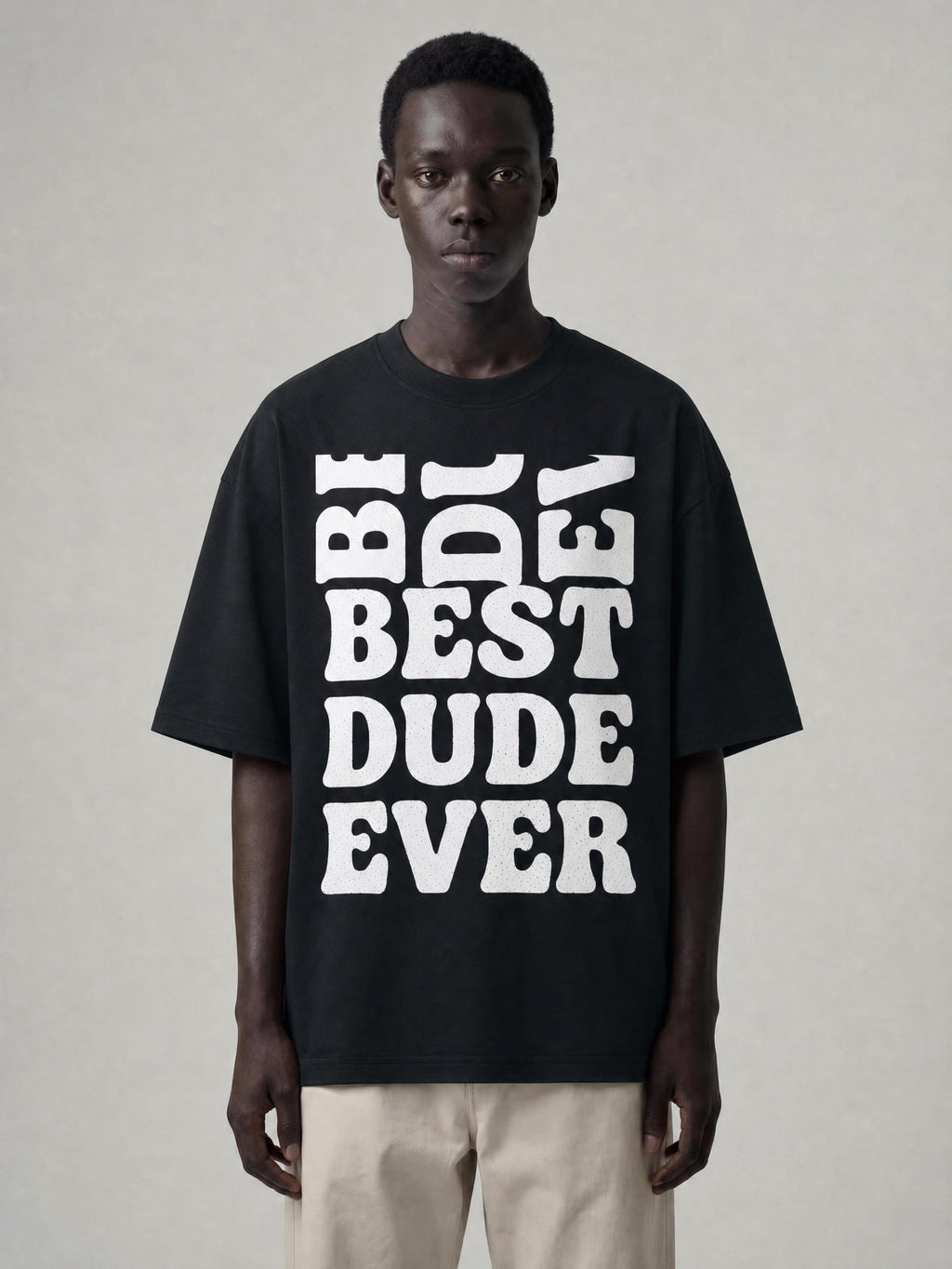 MENS 'BDE BEST DUDE EVER' Boxy Drop Shoulder TEE