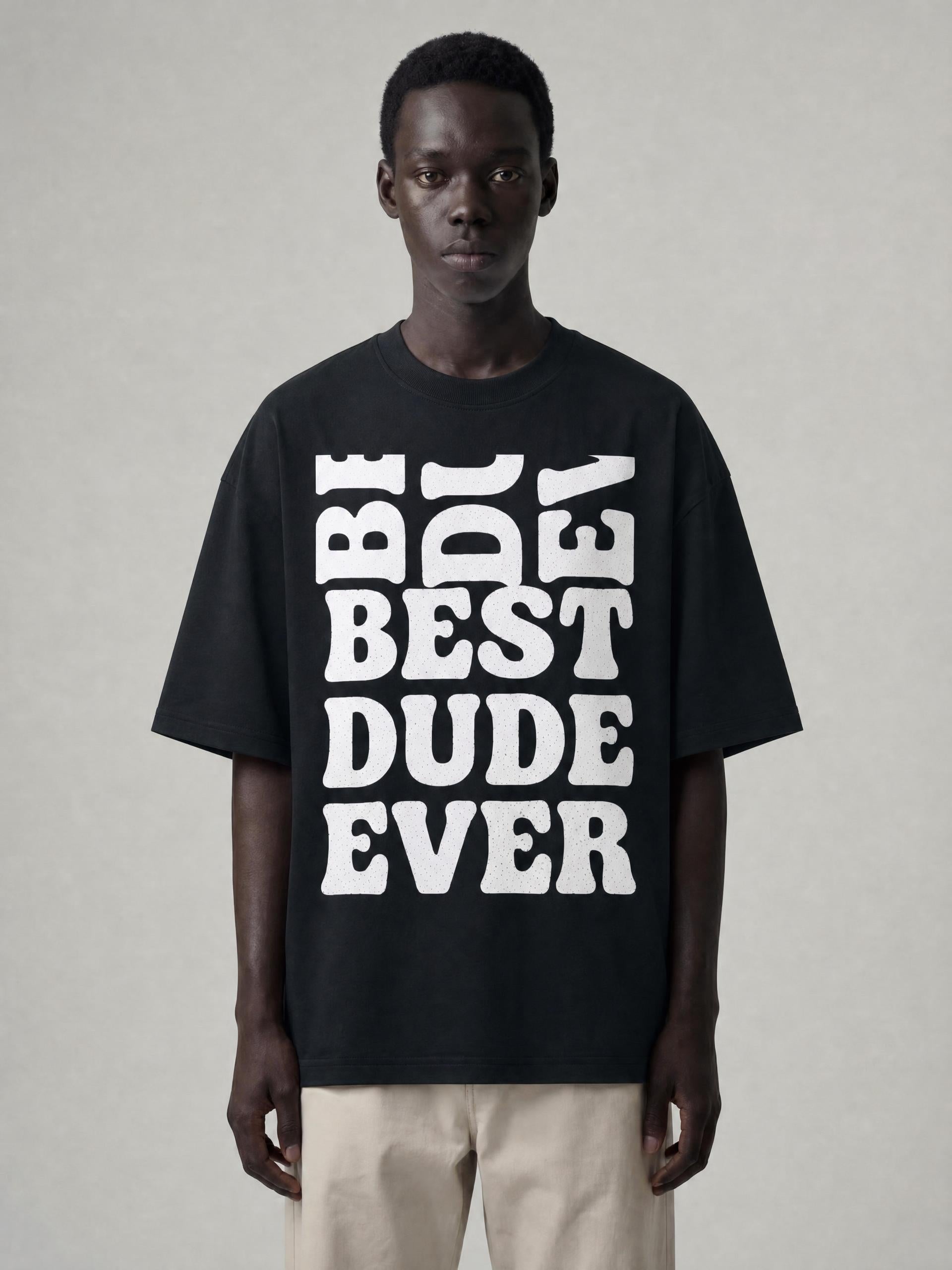 MENS 'BDE BEST DUDE EVER' Boxy Drop Shoulder TEE