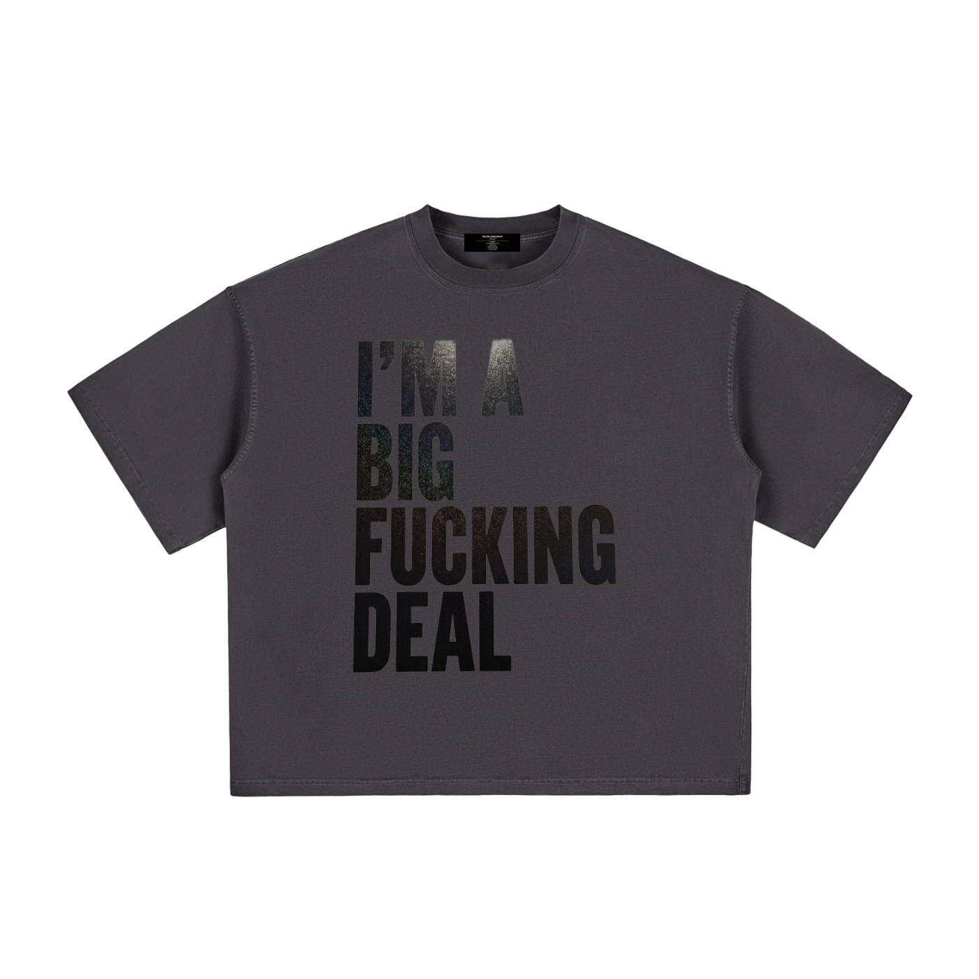Mens 'BIG FUCKING DEAL' Vintage Washed Boxy Tee