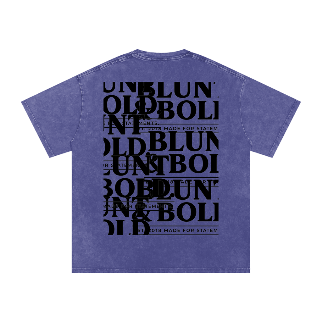 MENS ' TO MUCH TO PLATE' Snow Washed Oversized Cotton TEE