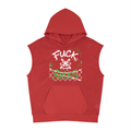 MENS ' FUCK RULES  Panel Mesh Sleeveless Hoodie
