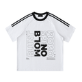 Mens 'BLOOM' Contrast Tape Crewneck Cotton Tee