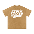 MENS ' SEVEN FACES ' Snow Washed Oversized Cotton TEE