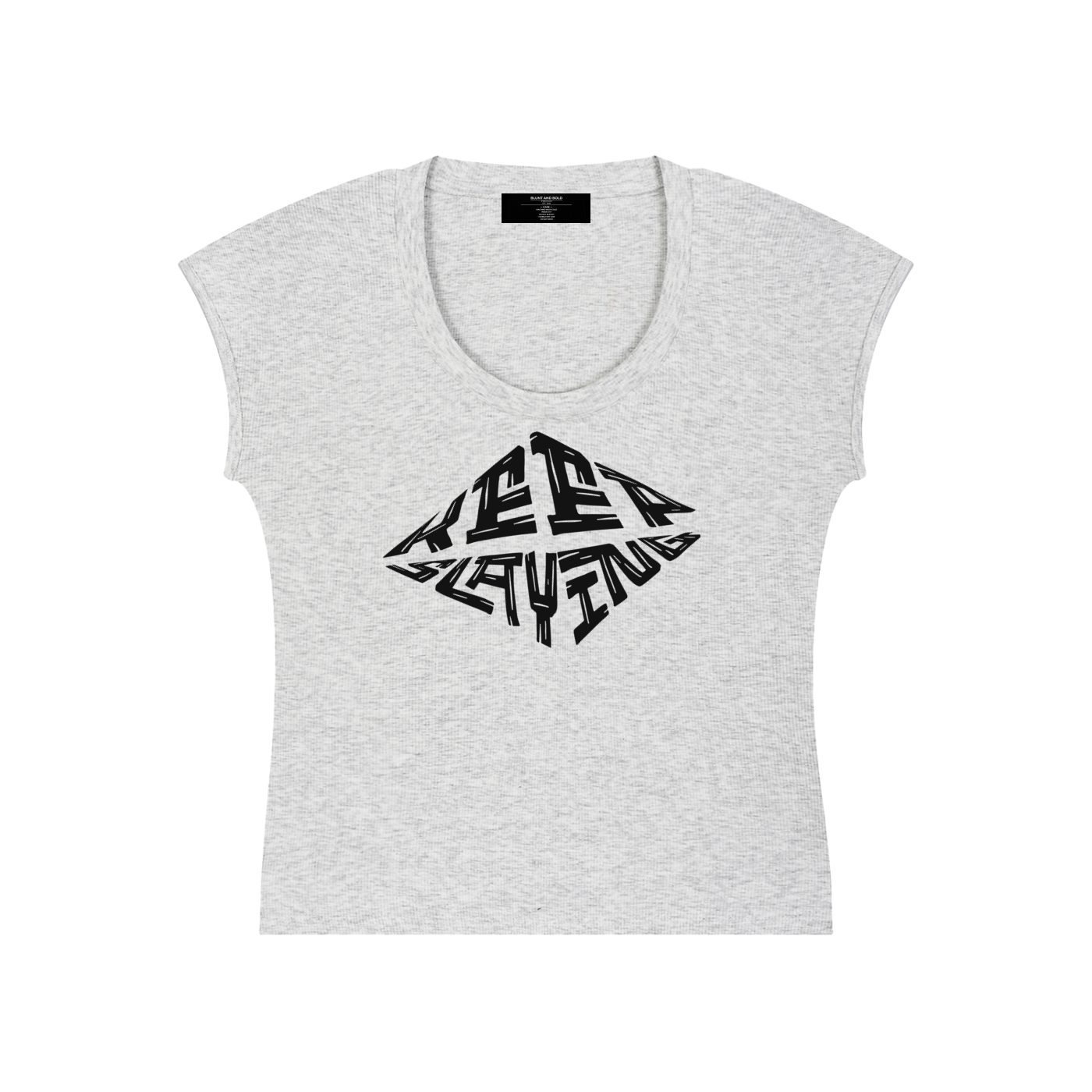 Womens 'KEEP{ SLAYING" Essential Bodycon Tee