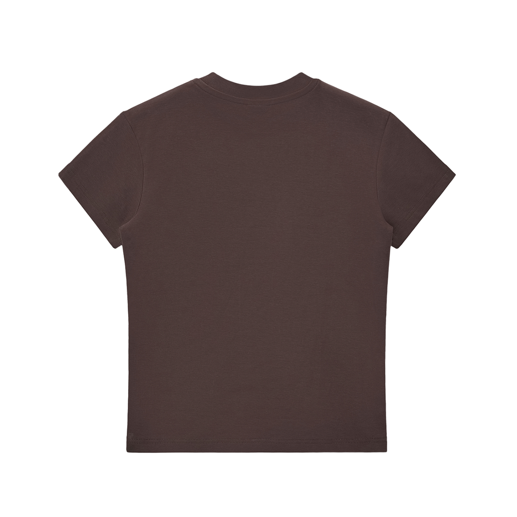 Womens 'SEEN NOT SEEKING' Essential Bodycon Crewneck Tee