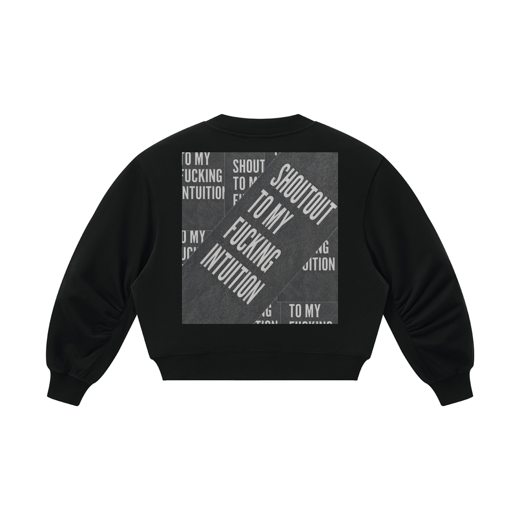 WOMENS 'MY INTUITION' (explicit)  Crop V-Neck Sweatshirt