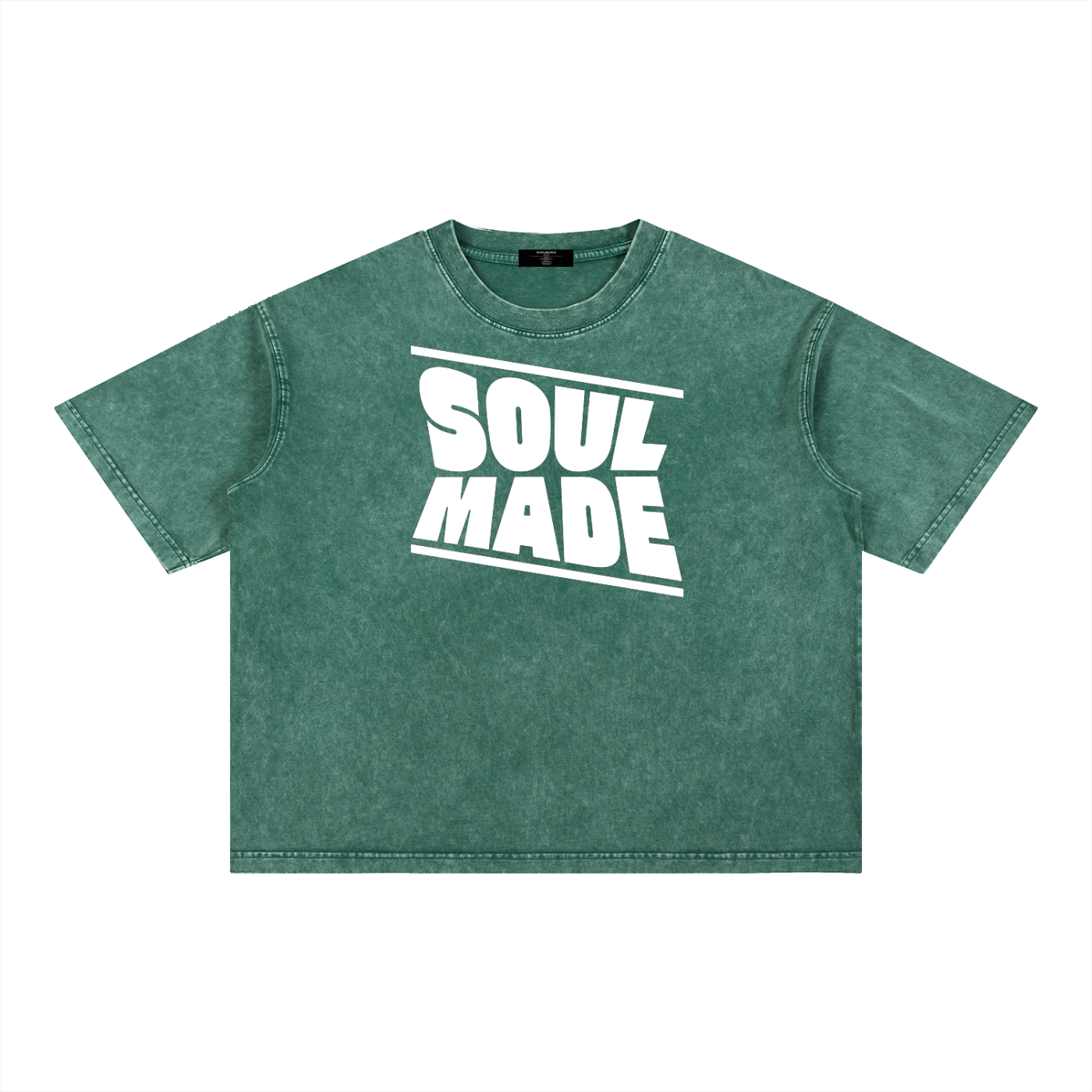 Mens 'SOUL MADE" Mineral Wash Boxy Cotton Tee