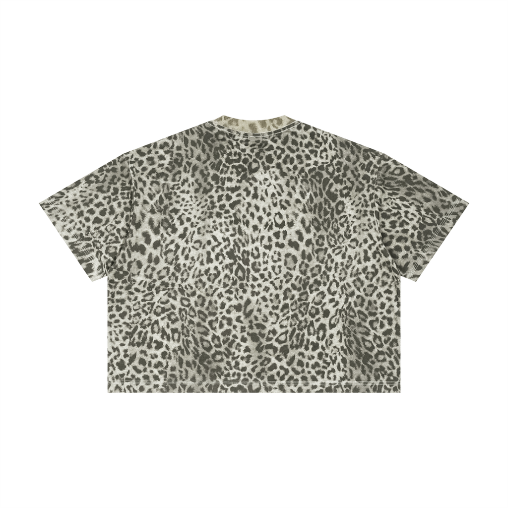 Mens  'PROTECT YOUR ENERGY" Leopard Print Boxy Tee