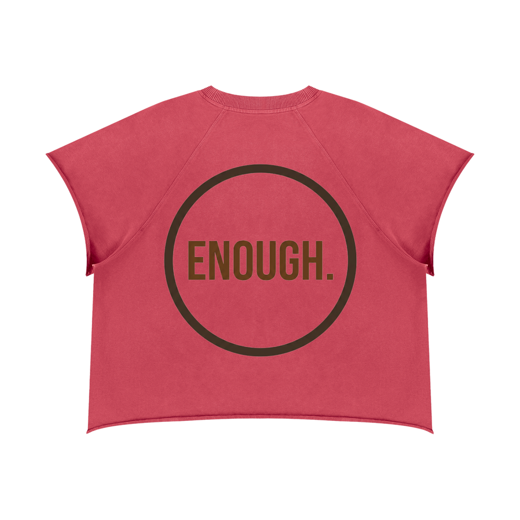 MENS 'ENOUGH' Vintage Wash Raw Edge Boxy TEE