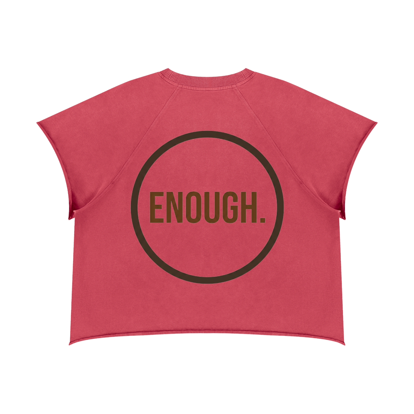 MENS 'ENOUGH' Vintage Wash Raw Edge Boxy TEE