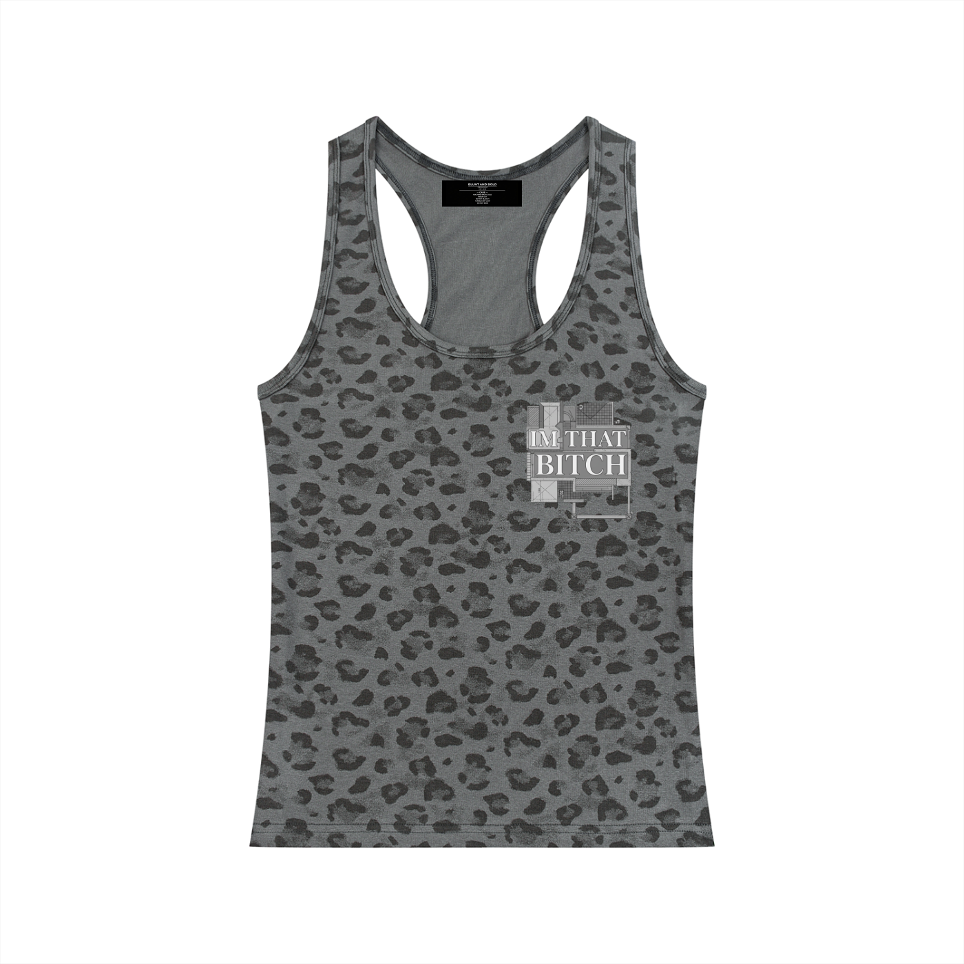 WOMENS 'THAT BITCH' Leopard print Tank