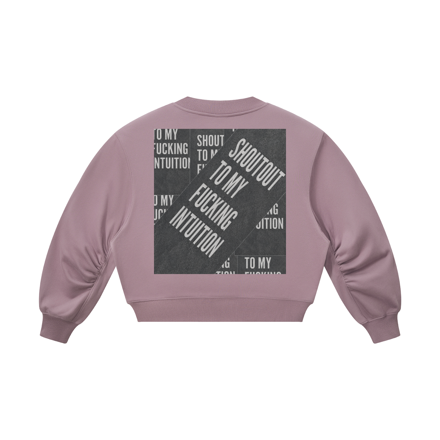 WOMENS 'MY INTUITION' (explicit)  Crop V-Neck Sweatshirt