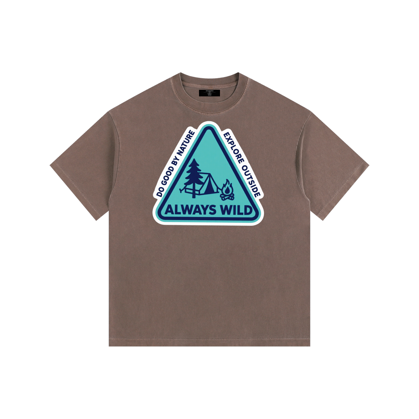 MENS ' ALWAYS WILD ' Washed Oversized Cotton TEE