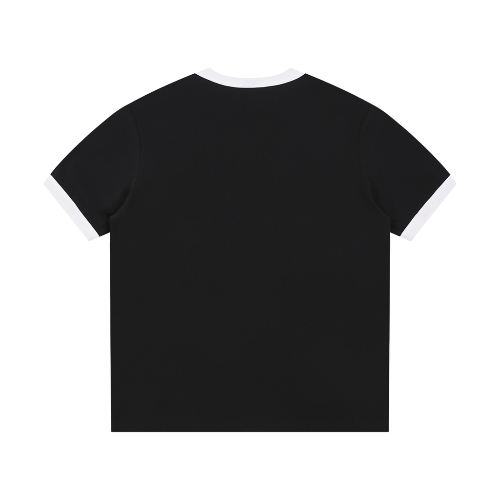 Mens 'SELF MADE; Contrast Edge Ribbed Crewneck Tee