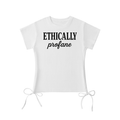Womens 'ETHICALLY PROFANE' Essential Drawstring Tee