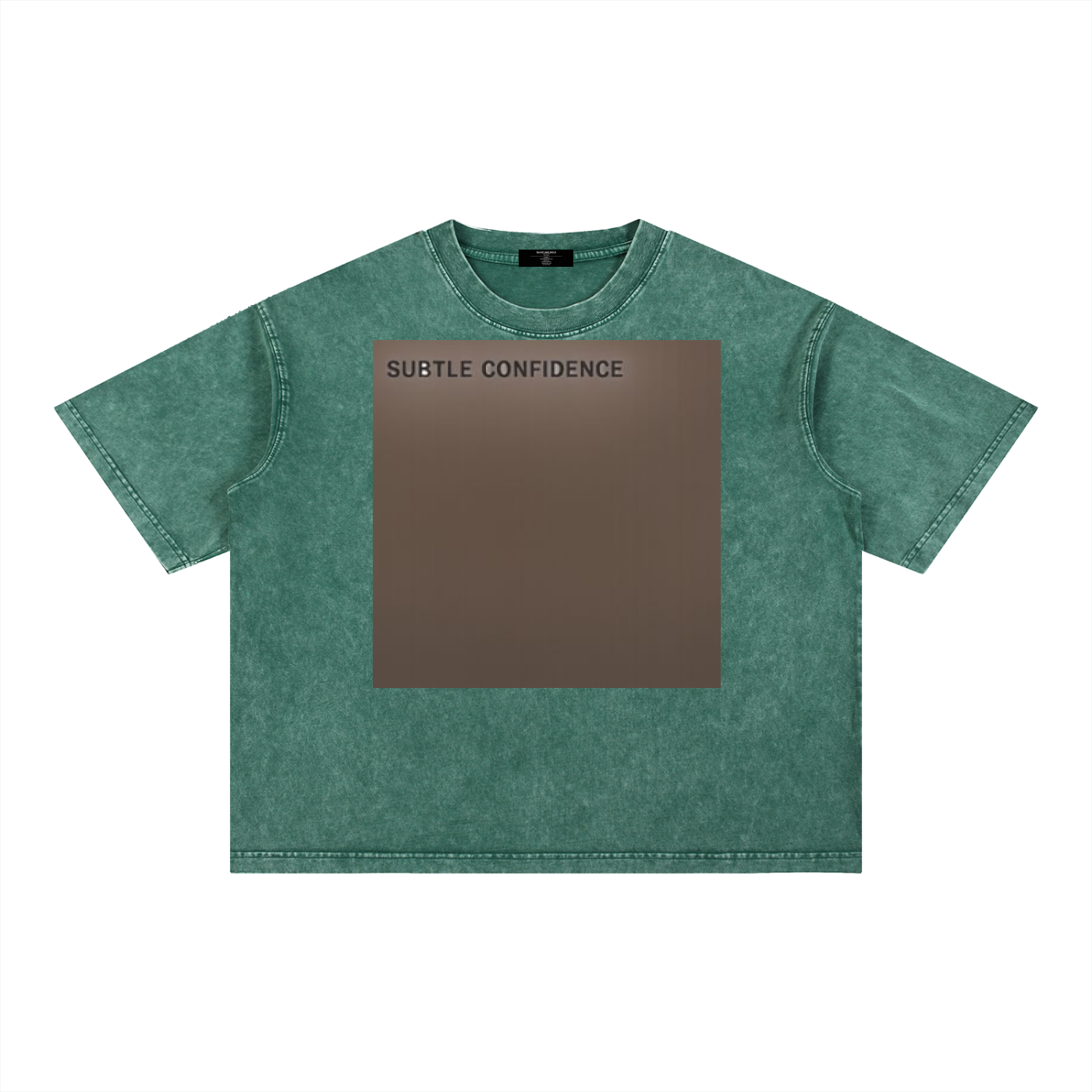 Mens SUBTLE CONFIDENCE Mineral Wash Boxy Cotton Tee