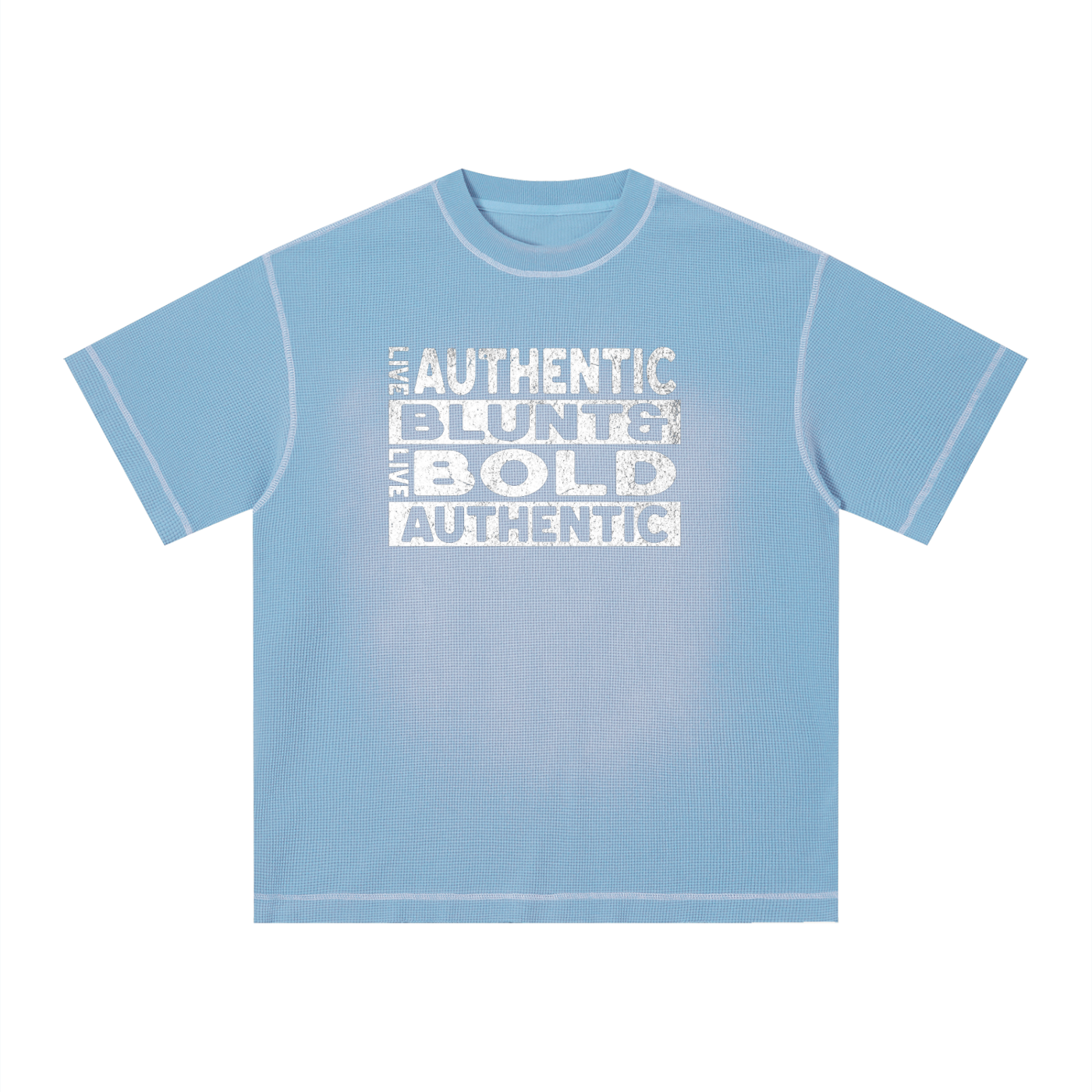 Mens BOLD Sunfade Waffle Boxy Tee