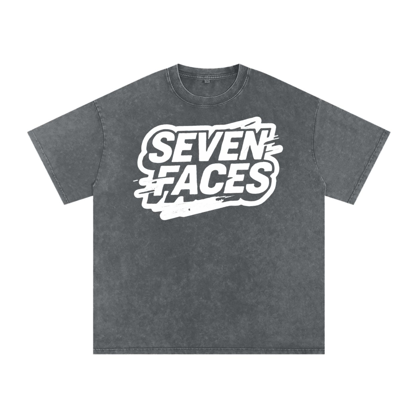 MENS ' SEVEN FACES ' Snow Washed Oversized Cotton TEE