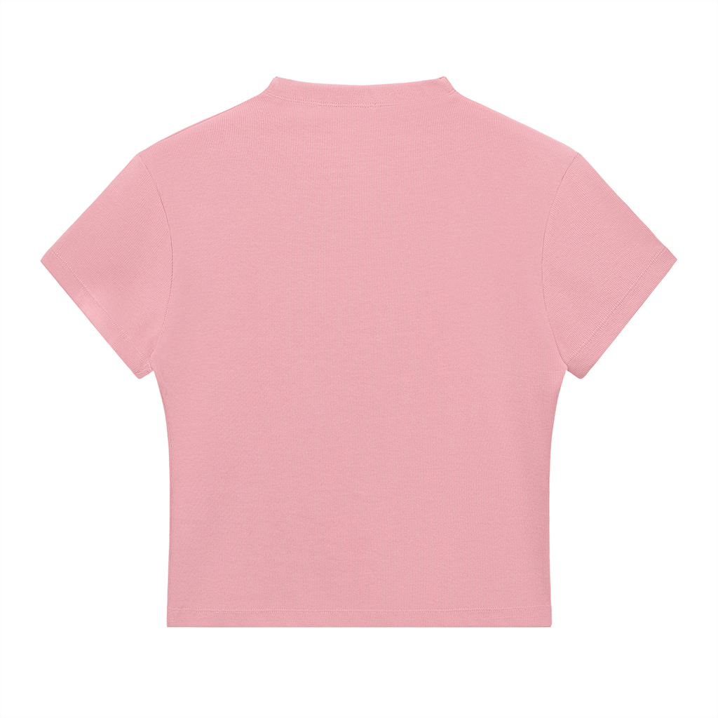 Womens 'FREEDOM" Essential Slim Fit Mock Neck Tee