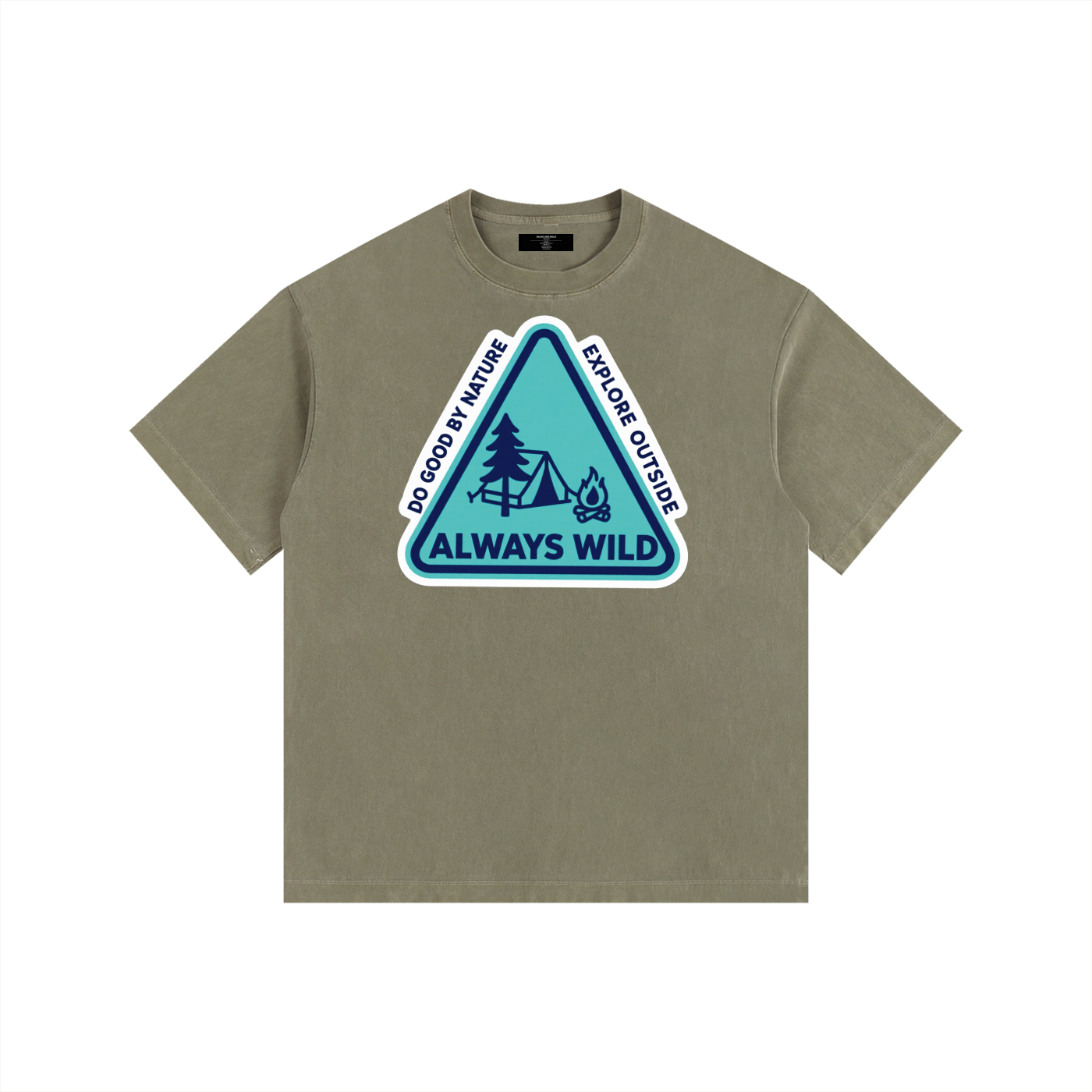 MENS ' ALWAYS WILD ' Washed Oversized Cotton TEE