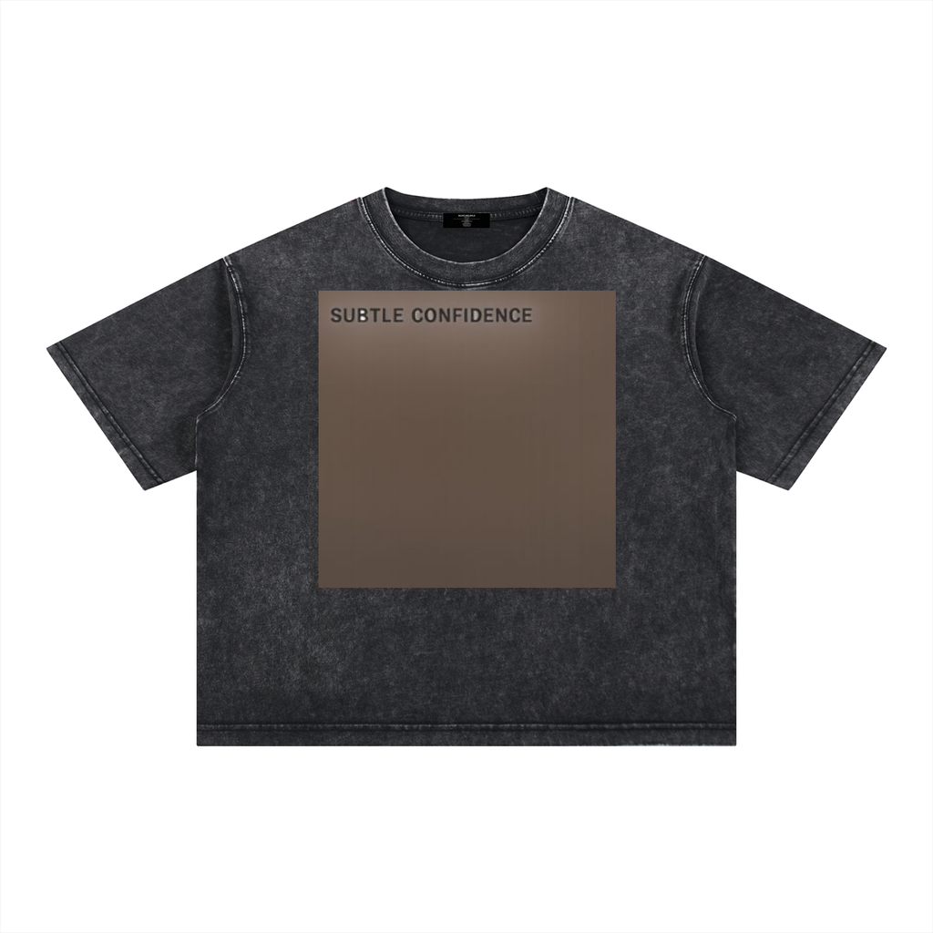 Mens SUBTLE CONFIDENCE Mineral Wash Boxy Cotton Tee