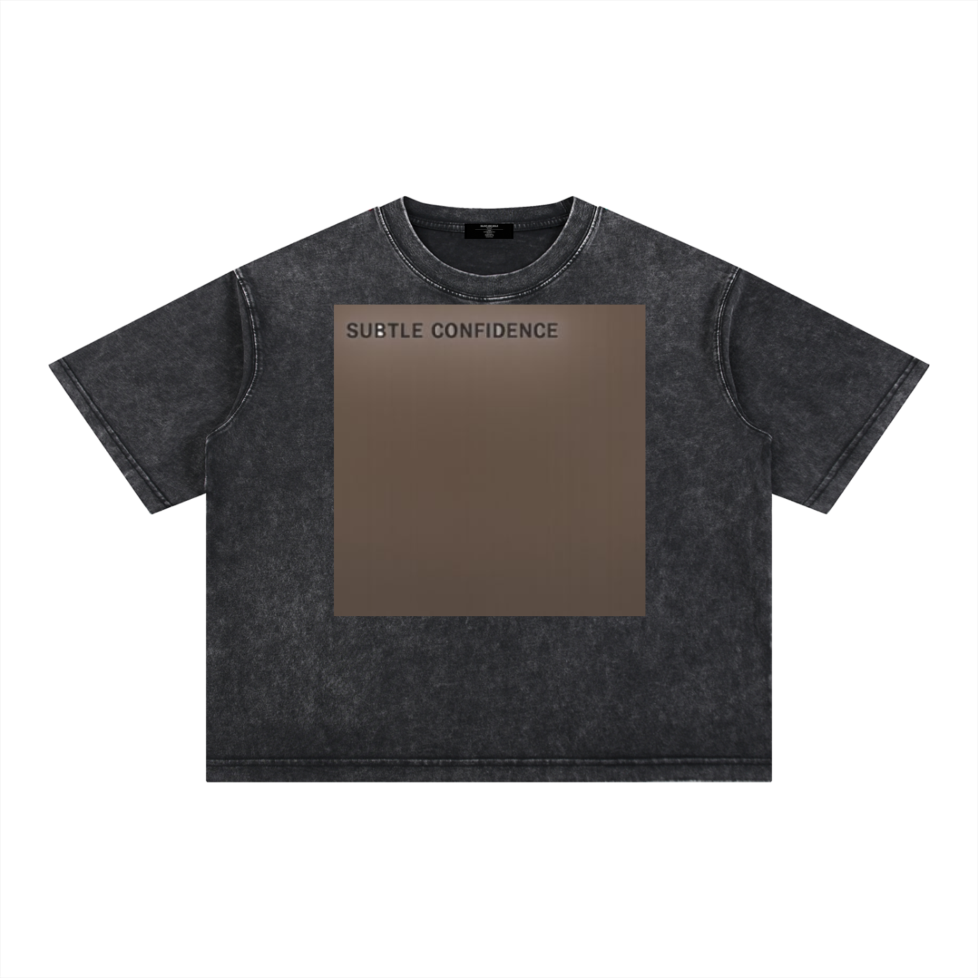 Mens SUBTLE CONFIDENCE Mineral Wash Boxy Cotton Tee