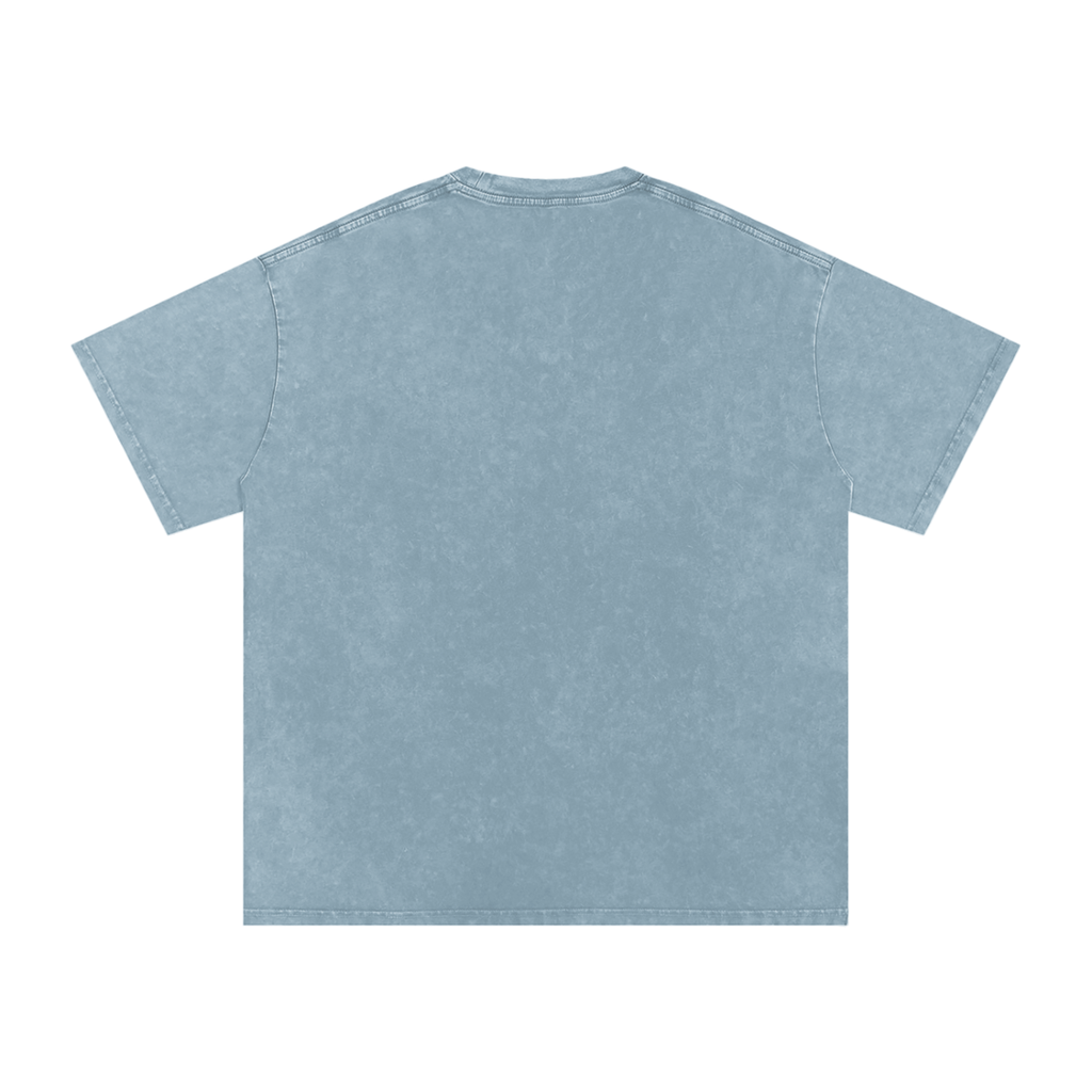 Mens 'WEIGHT OF APPROVAL' Snow Washed Oversized Cotton T-Shirt