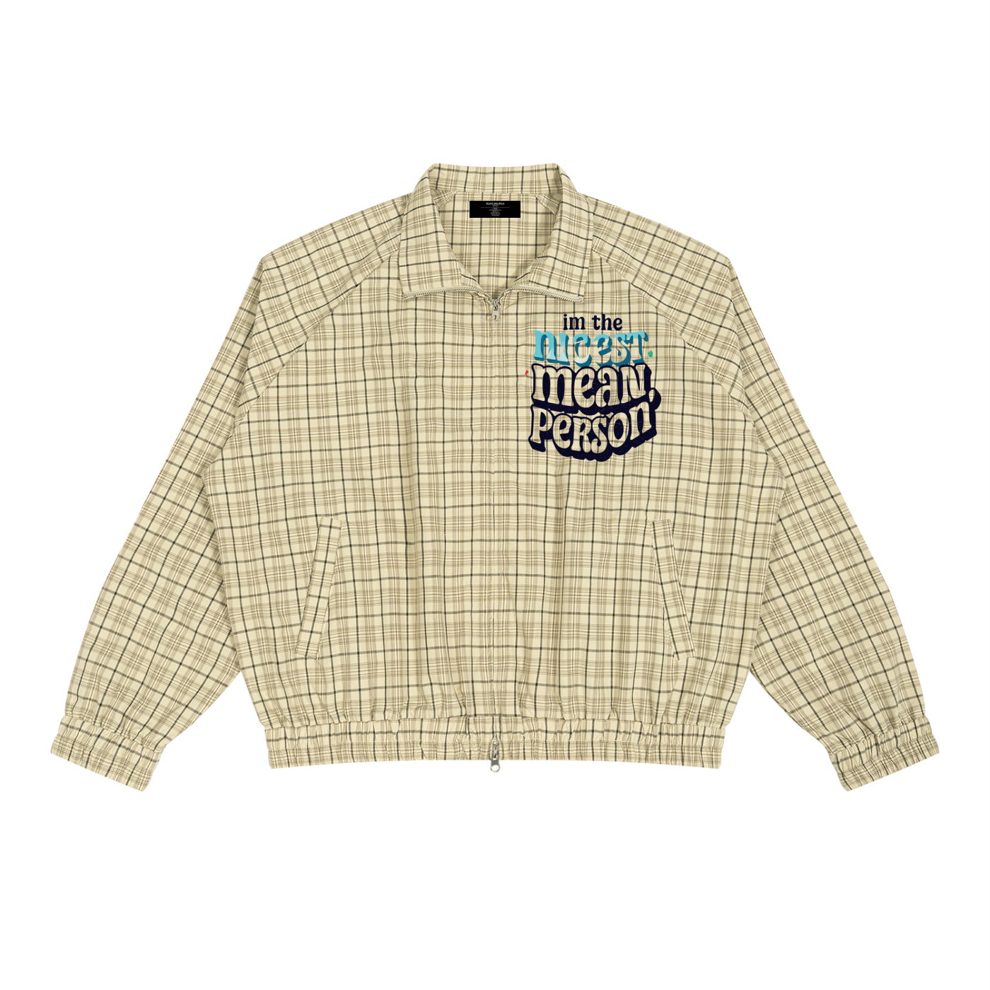 Unisex Plaid Full-Zip Track Jacket