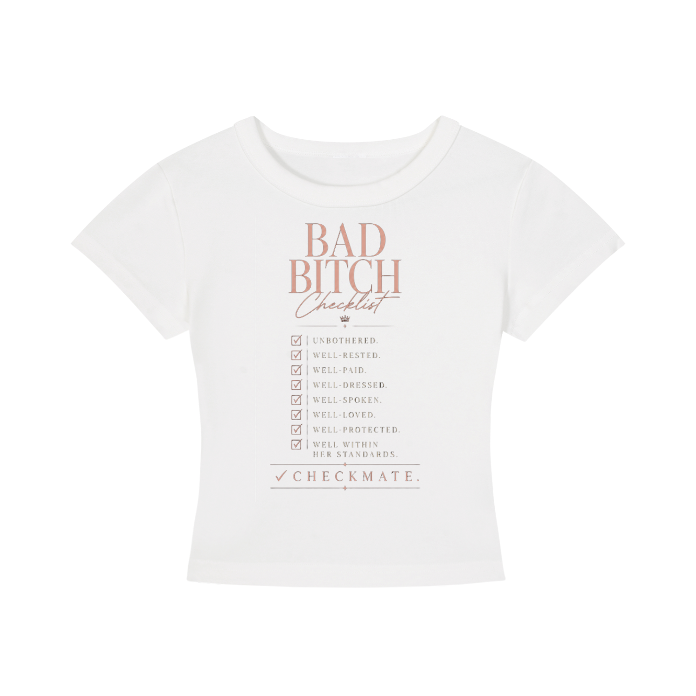 WOMENS 'BAD BITCH'  Cropped TEE