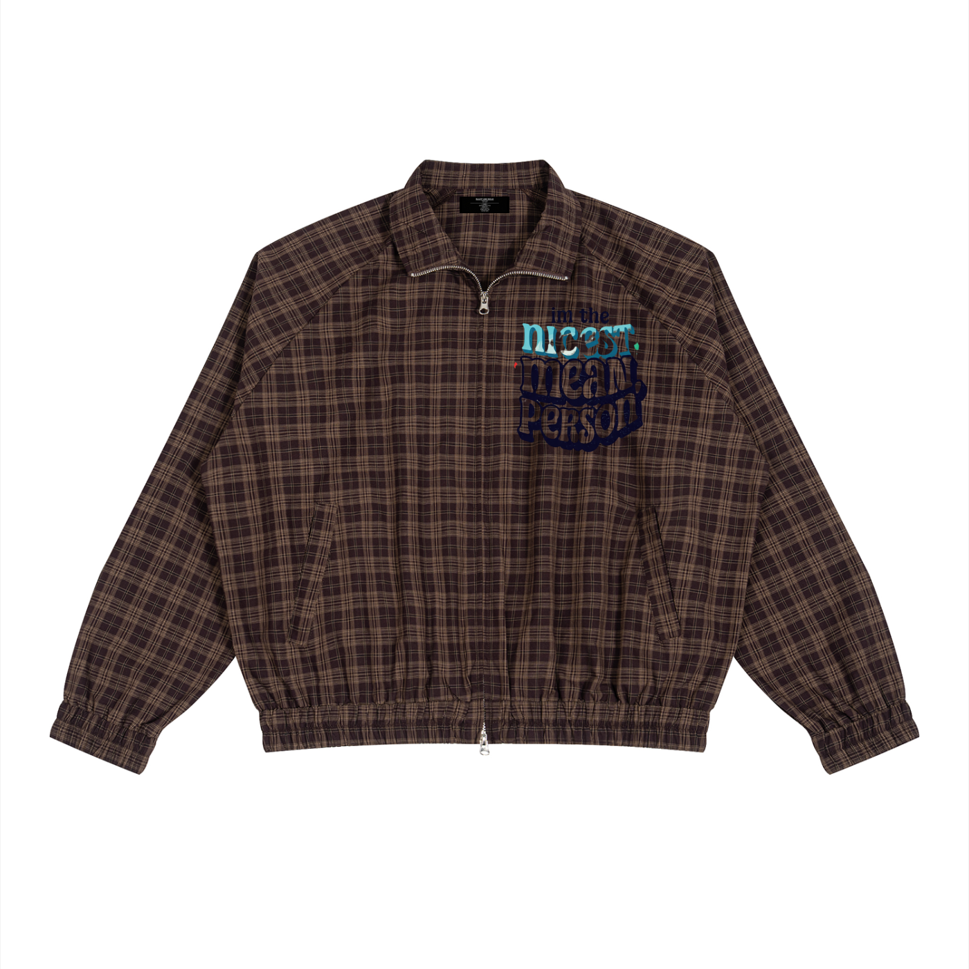 Unisex Plaid Full-Zip Track Jacket