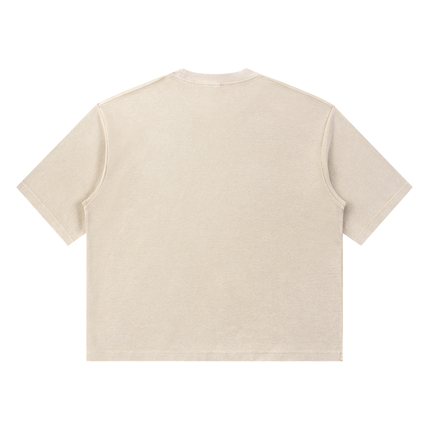 Mens 'HERE WE GLOW' Mineral Wash Waffle Boxy Tee