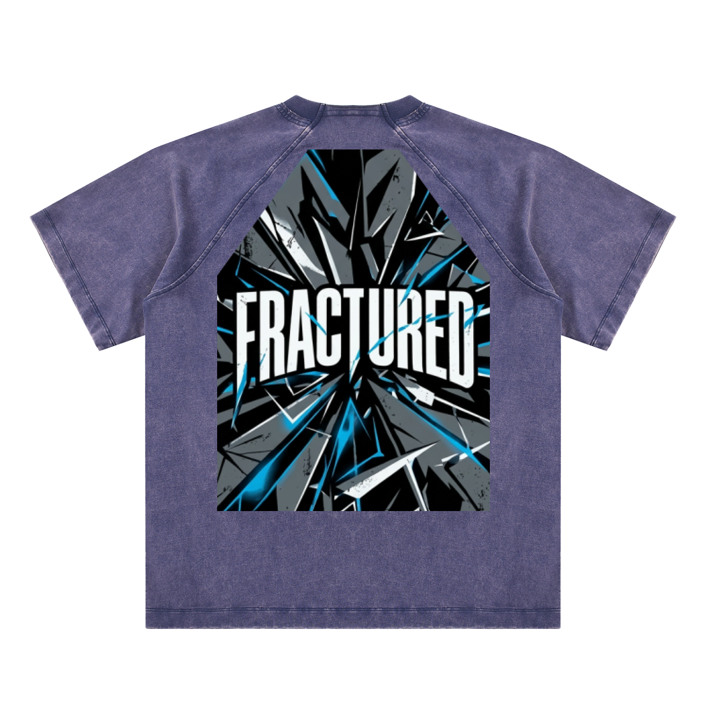 MENS 'FRACTURED' Vintage Washed Raglan Cotton TEE