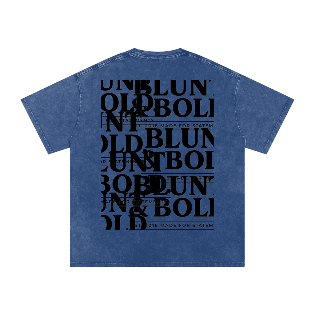 MENS ' TO MUCH TO PLATE' Snow Washed Oversized Cotton TEE
