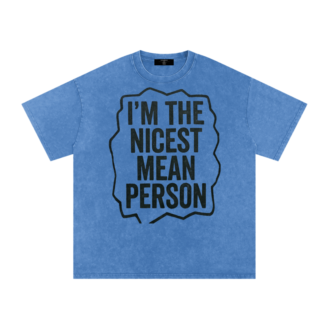 MENS ' NICEST MEAN PERSON ' now Washed Oversized Cotton TEE