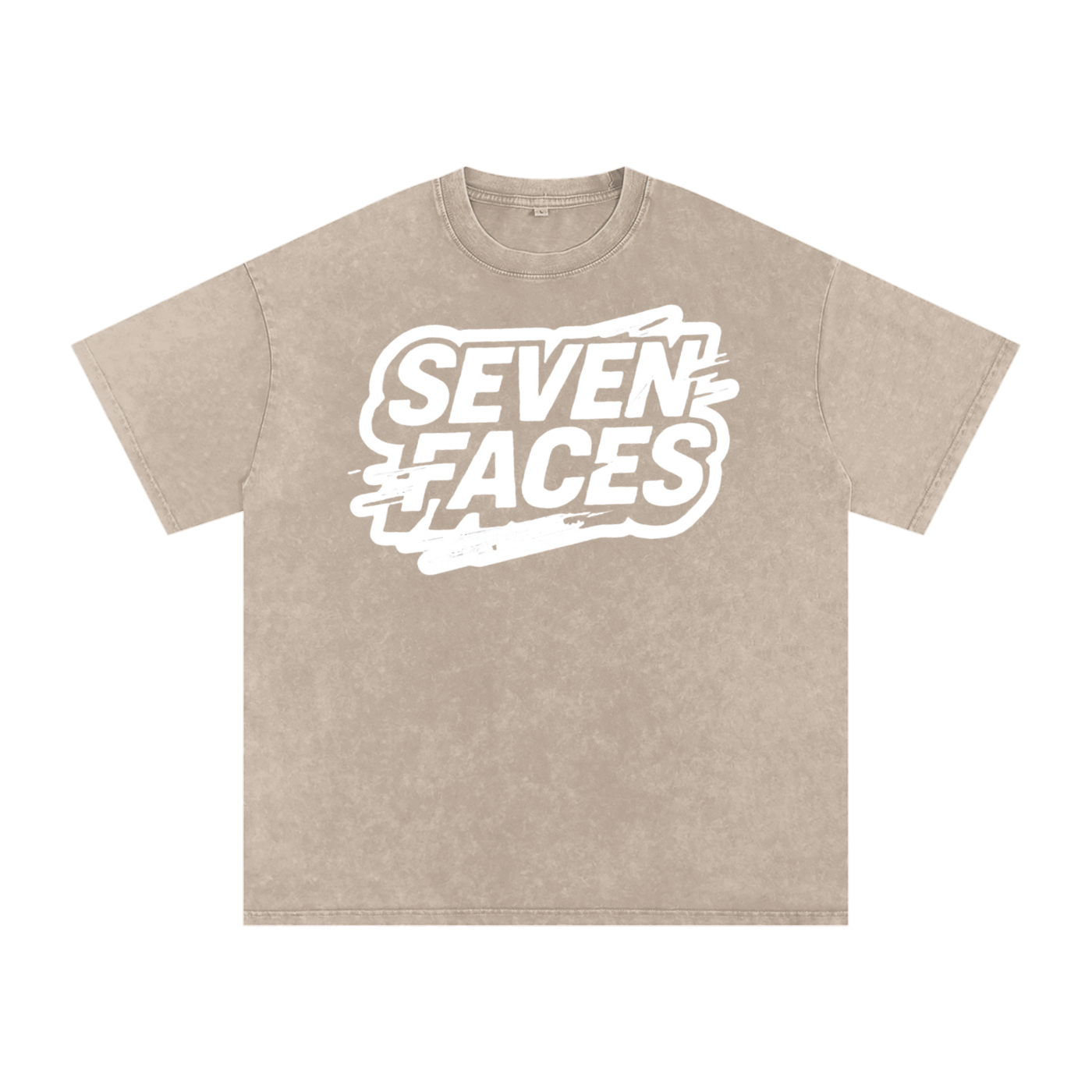 MENS ' SEVEN FACES ' Snow Washed Oversized Cotton TEE
