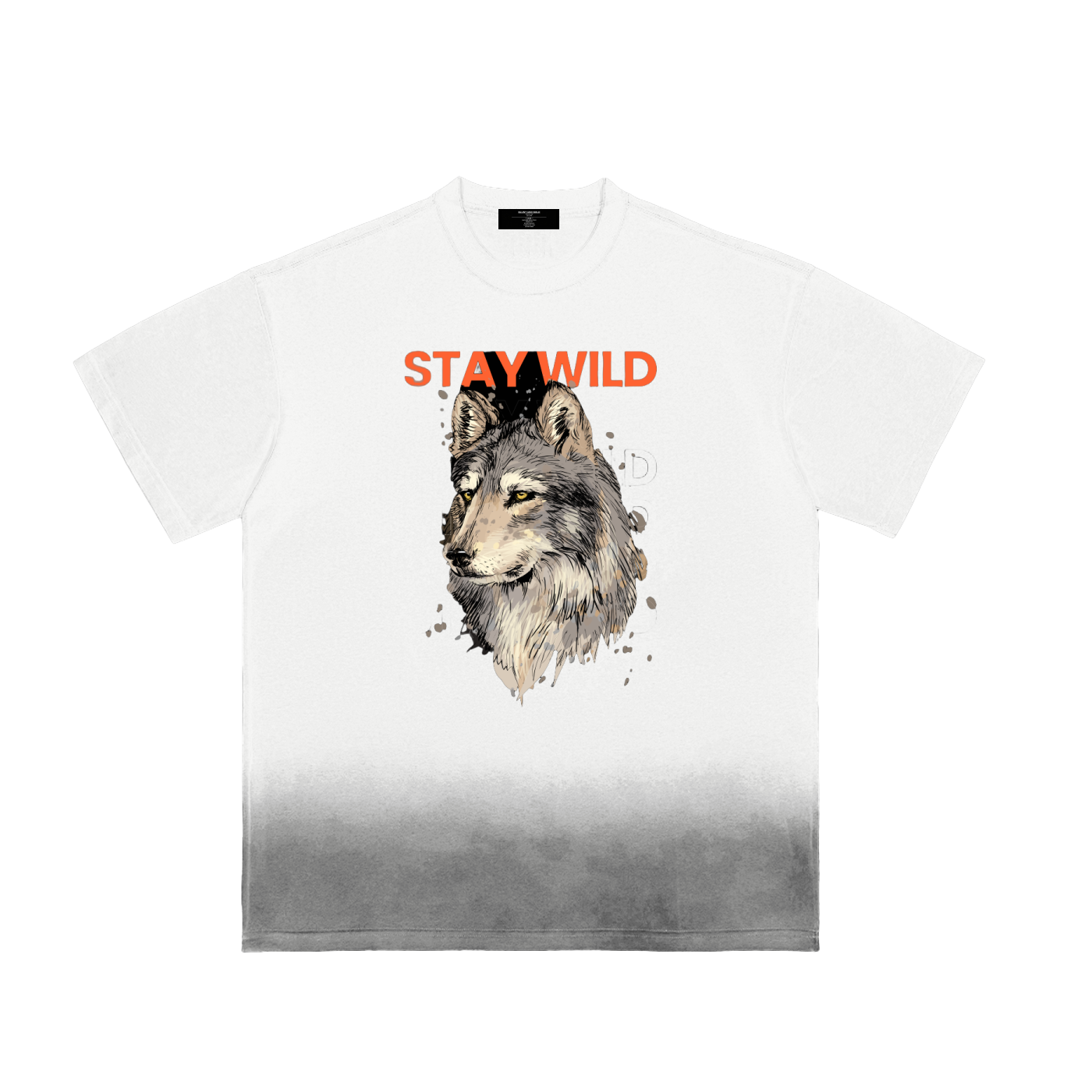 Mens 'STAY WILD" Sunfade Vintage Washed Tee