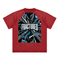 MENS 'FRACTURED' Vintage Washed Raglan Cotton TEE