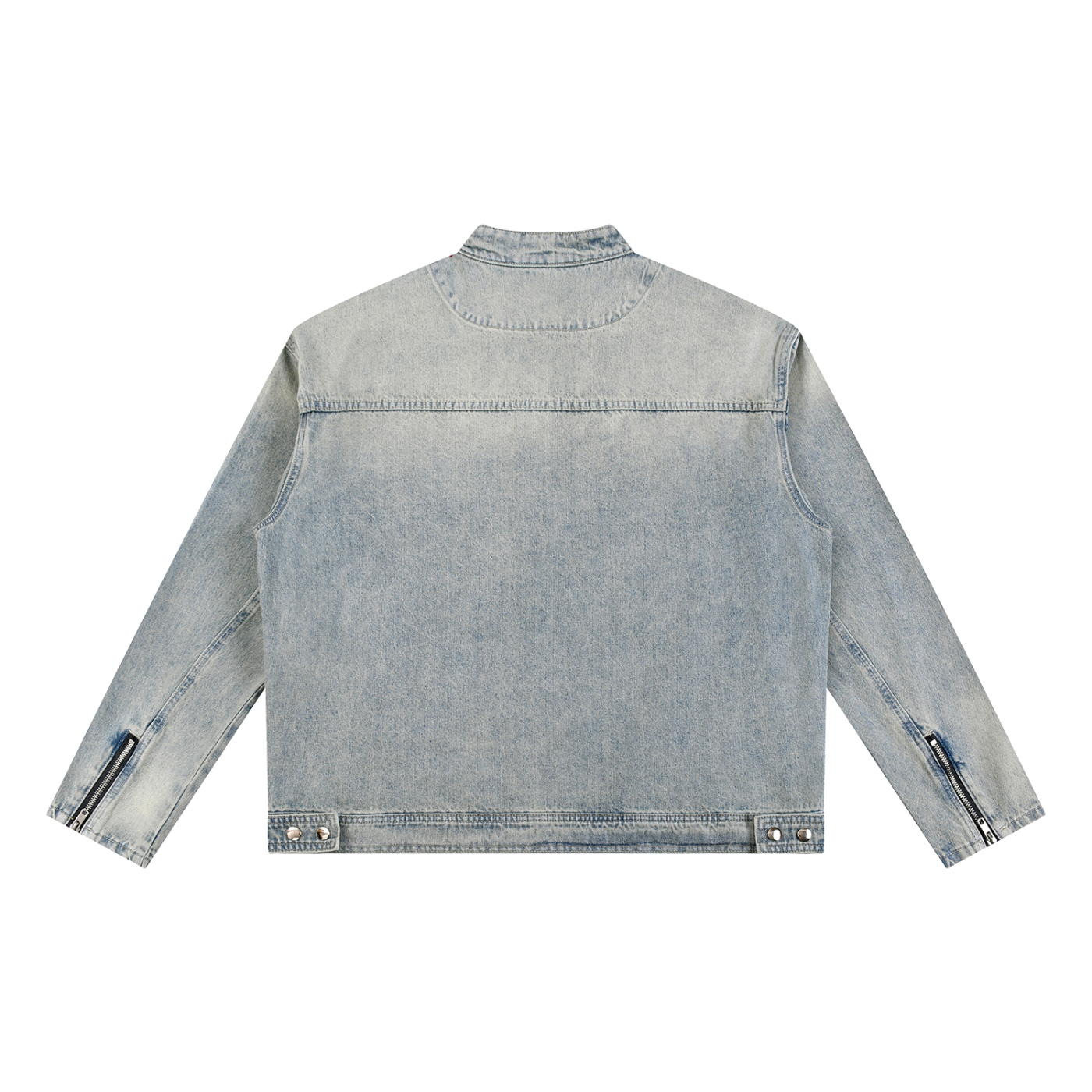 Mens 'PROTECT YOUR ENERGY"  Vintage Wash Zip Denim Jacket