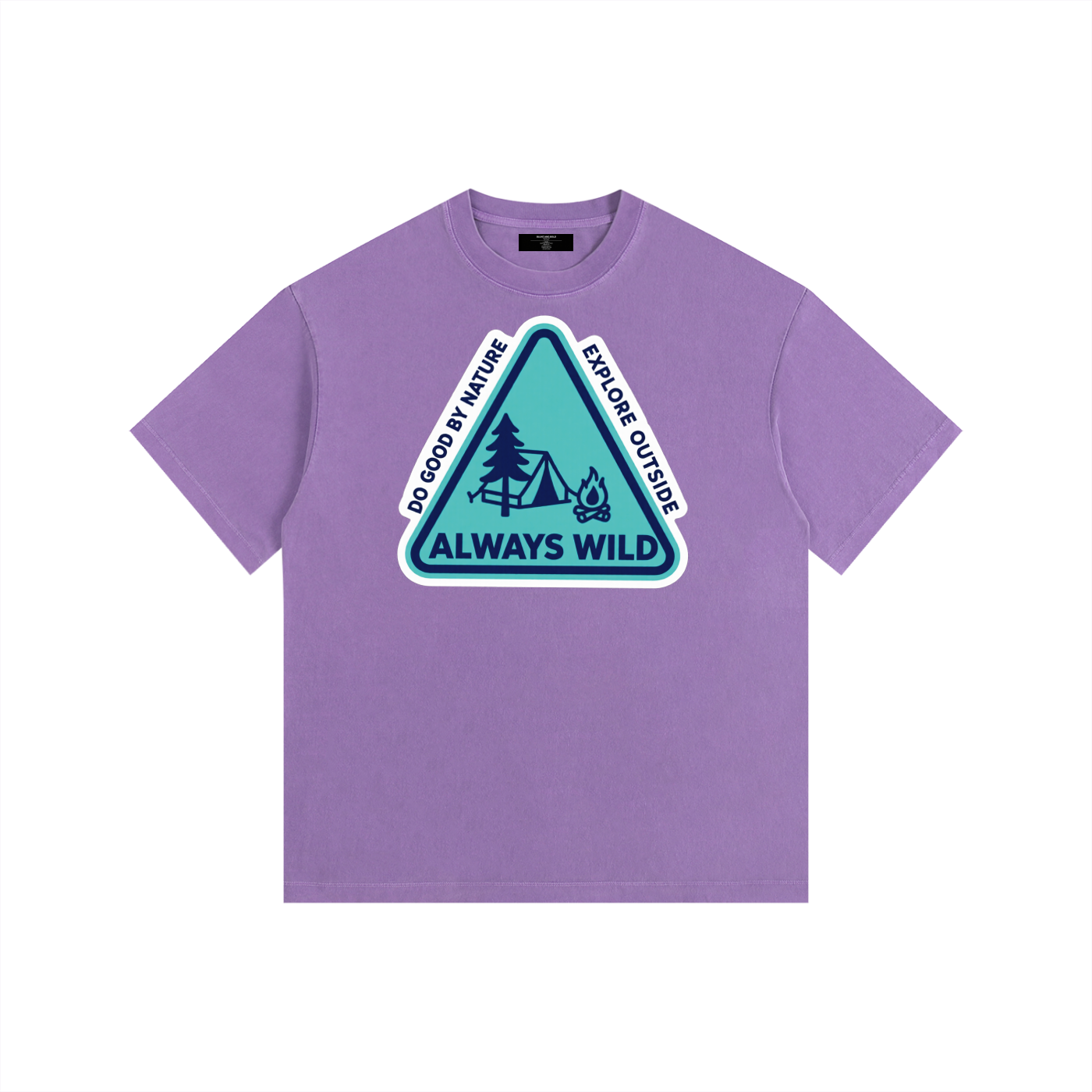 MENS ' ALWAYS WILD ' Washed Oversized Cotton TEE