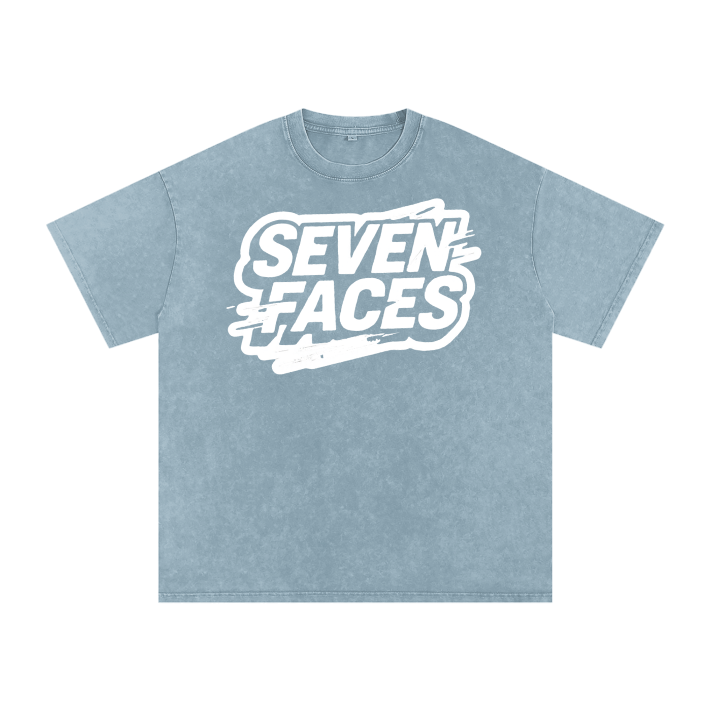 MENS ' SEVEN FACES ' Snow Washed Oversized Cotton TEE